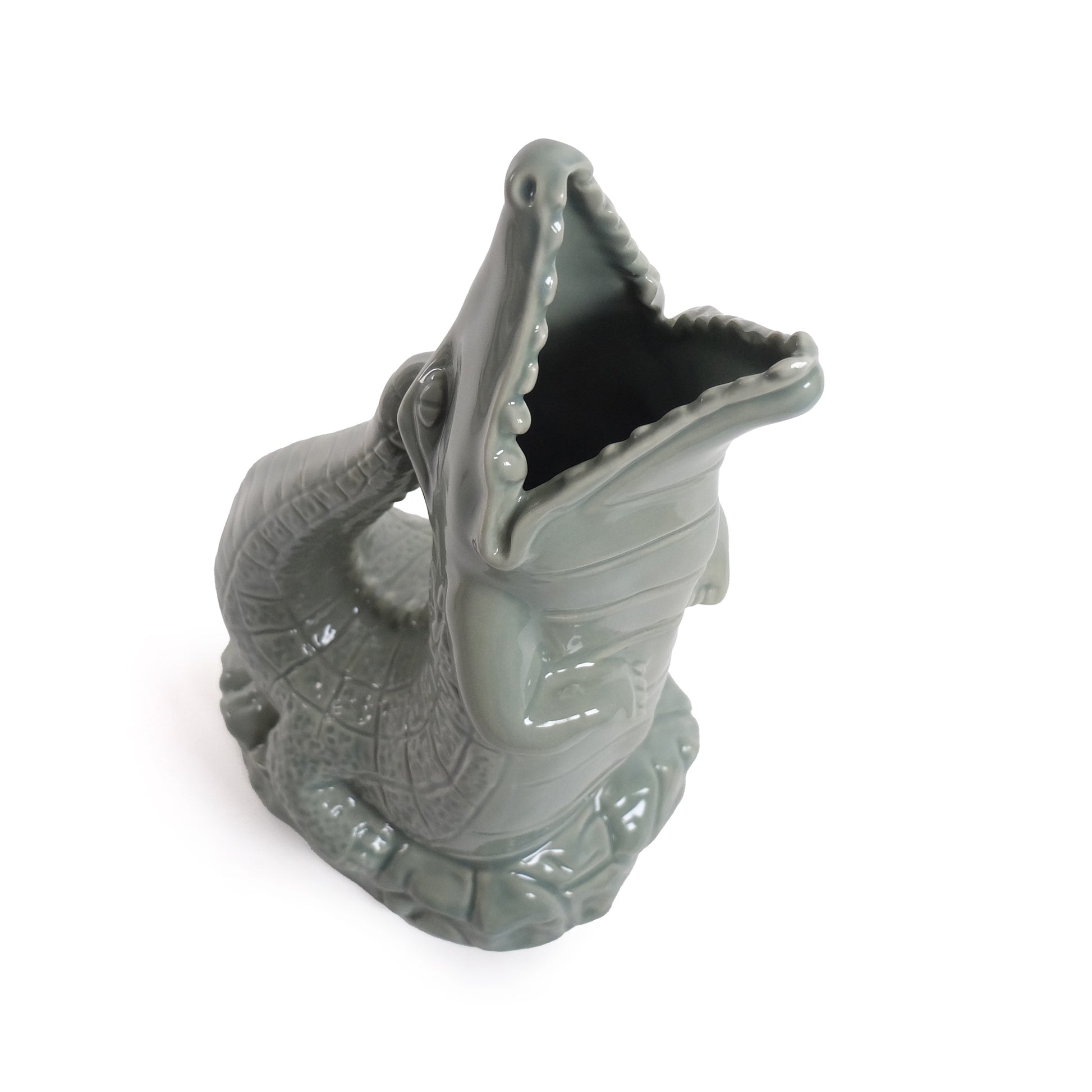 Krokigluck Waterkaraf Sage│Krokodil│Gluckigluck│art. G31160/SAGE/W│bovenaanzicht schuin