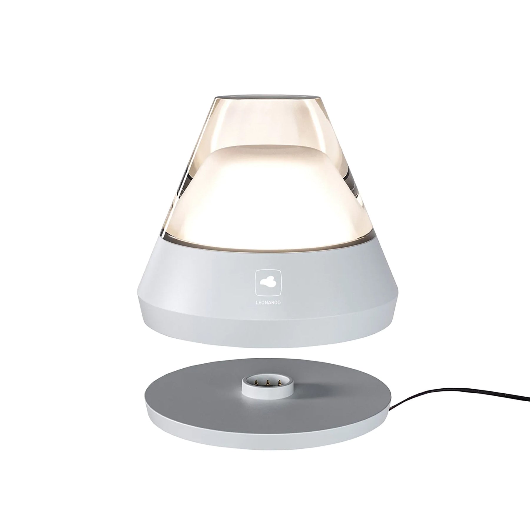 Salerno Wit Oplaadbare Tafellamp│Buitenverlichting│Leonardo│art. 76031│boven draadloze oplader met kabel