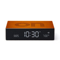 Lexon Flip Premium Wekker Oranje│Art. LR152O1│voorkant witte achtergrond en On-teken aan bovenzijde