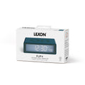 Lexon Flip+ Wekker Digitaal Lichtblauw│Radio Controlled│art. LR150LB1│voorkant verpakking