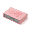 Lexon Flip Classic Wekker Digitaal│Roze│art. LR157P4│bovenaanzicht schuin met scherm uit