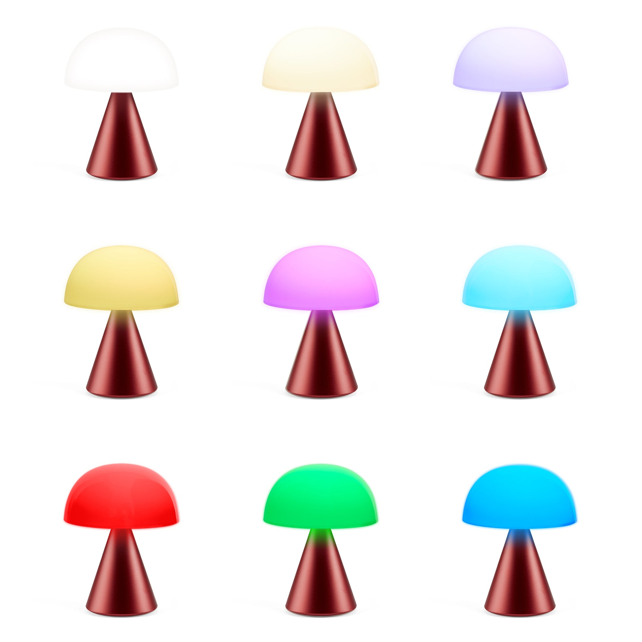Lexon Mina Large Oplaadbare Tafellamp Donkerrood│art. LH65DR│diverse kleuren verlichting