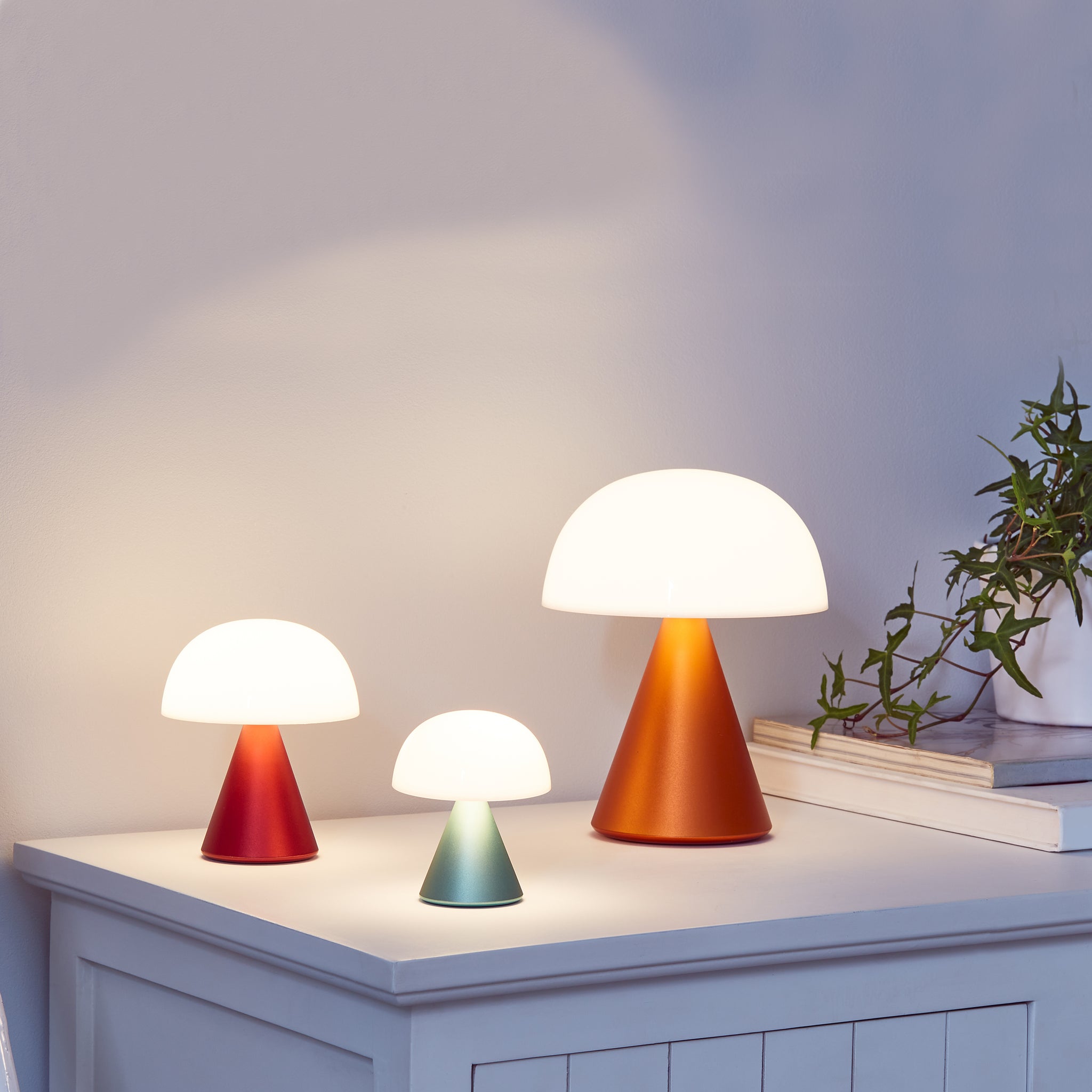 Lexon Mina Medium Mint Groen│LH64M1│Oplaadbare LED-Lamp│3 verschillende afmetingen