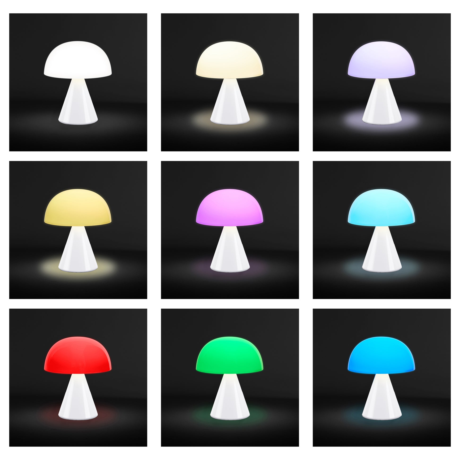 Lexon Mina Medium Glossy White│Oplaadbare LED-Lamp│art. LH64WG│alle kleuren verlichting