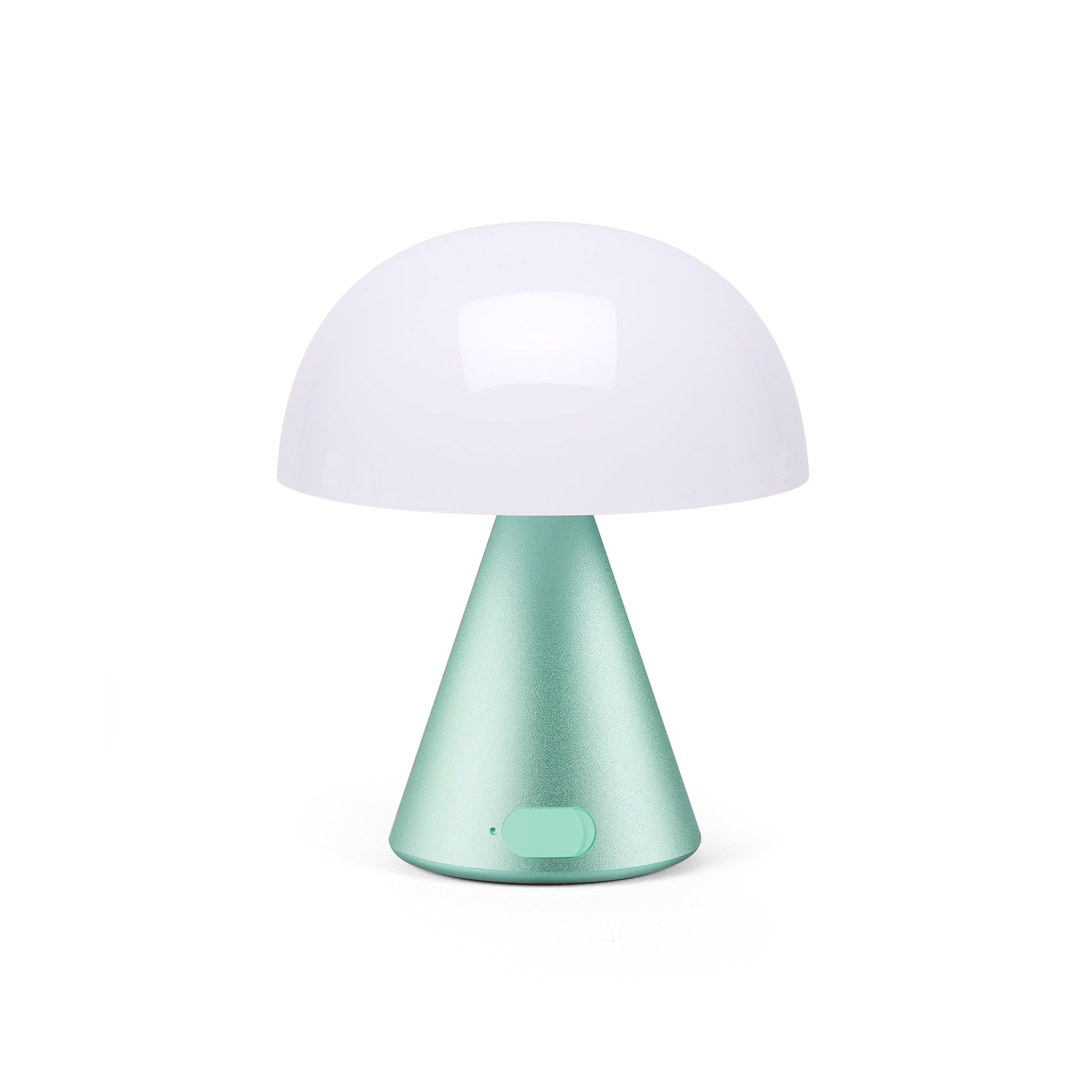 Lexon Mina Medium Mint Groen│LH64M1│Oplaadbare LED-Lamp│vooraanzicht met USB-poort