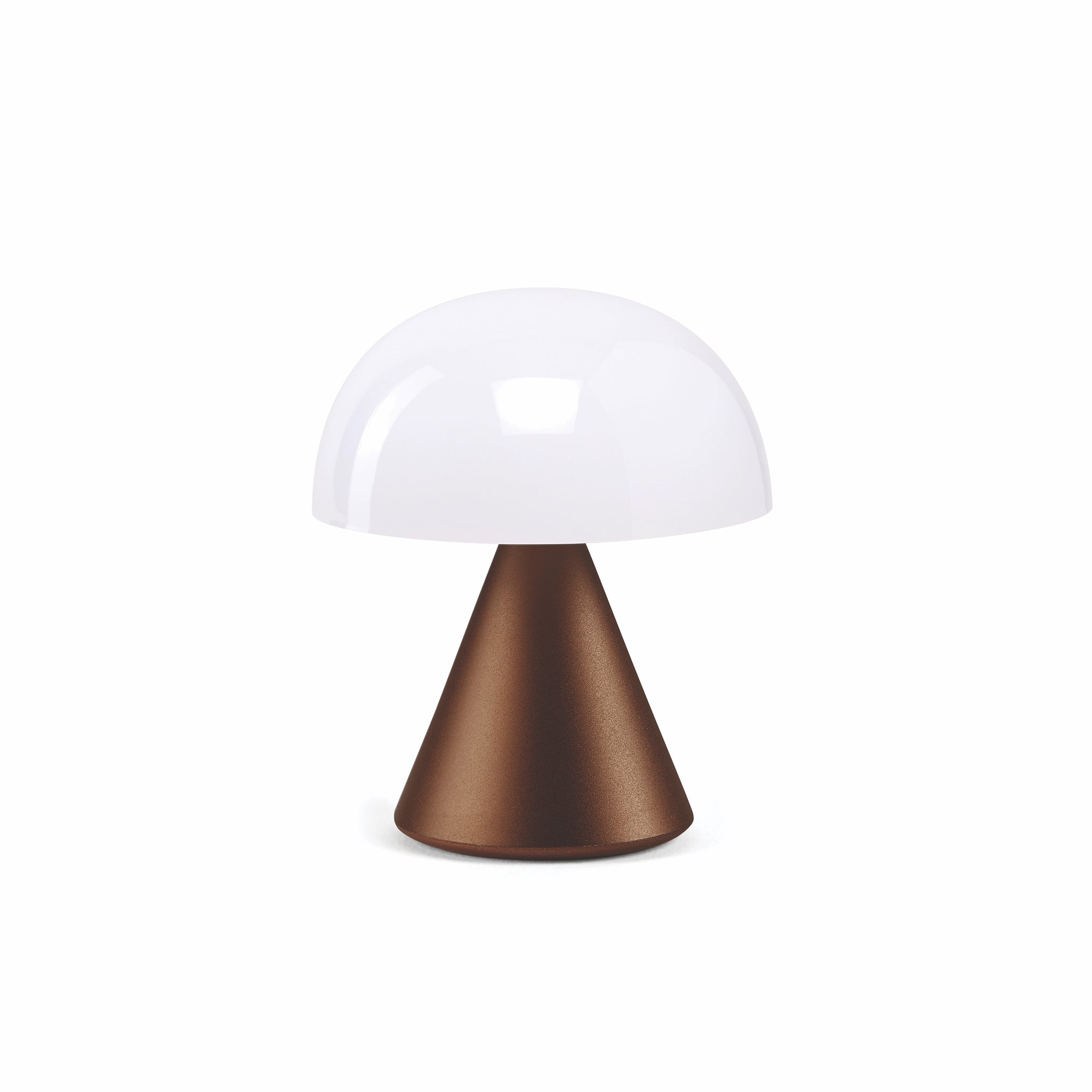 Lexon Mina Small Oplaadbare LED-Lamp Bronze│art. LH60BZ│voorkant witte achtergrind met licht uit