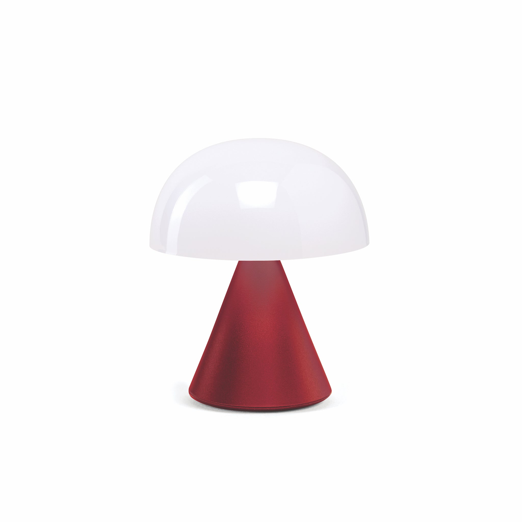 Lexon Mina Small Donkerrood│Oplaadbare LED-Lamp│art. LH60DR│vooraanzicht met licht uit