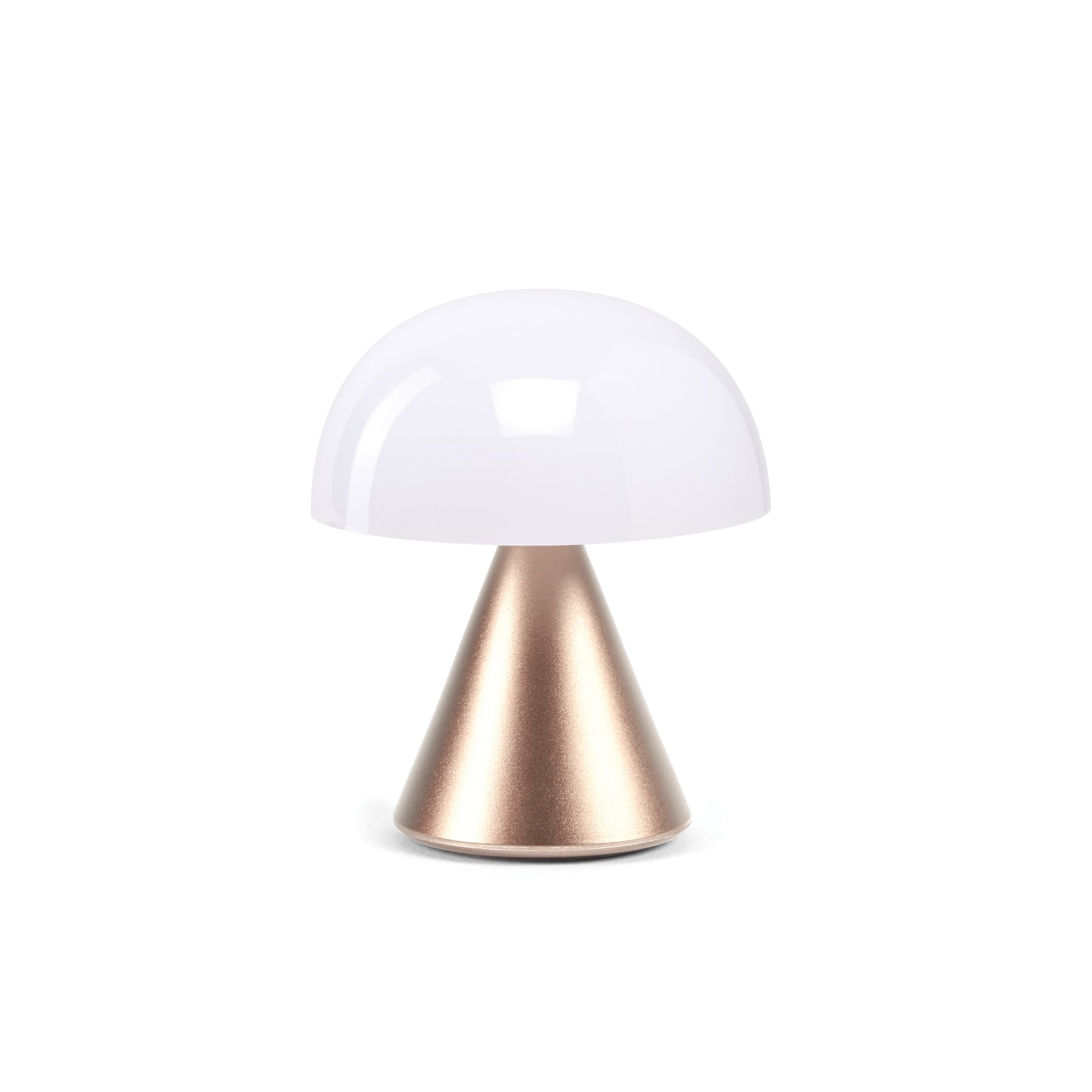 Lexon Mina Small Soft Gold│Oplaadbare LED lamp│art. LH60MD│vooraanzicht met licht uit