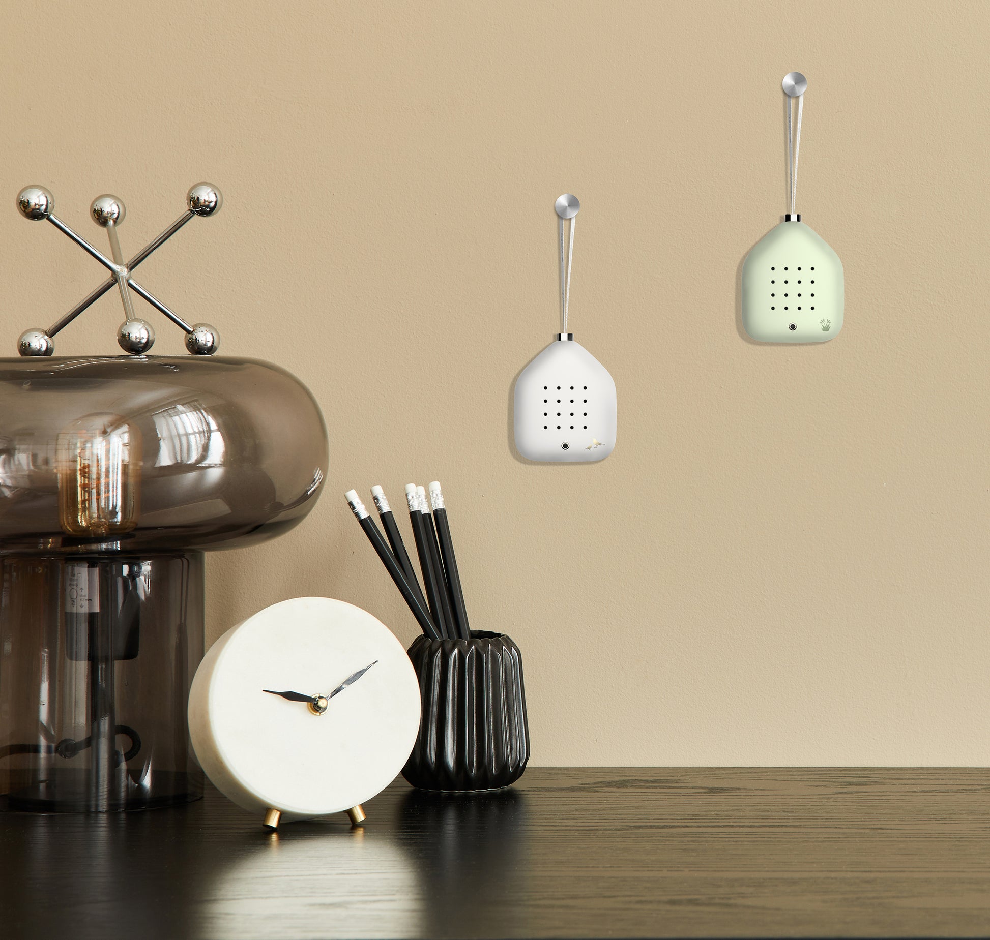 Relaxound Lily Bells Mossling│art. 11RLB0105001│met Rosebird boven tafel met klokje