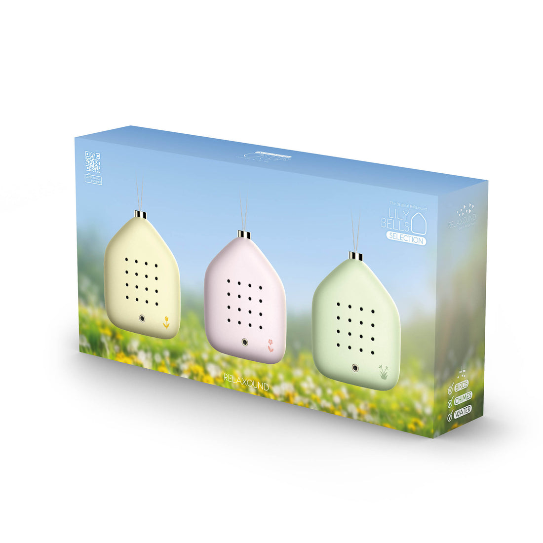 Verpackung des Lily Bells 3er-Sets von Relaxound.