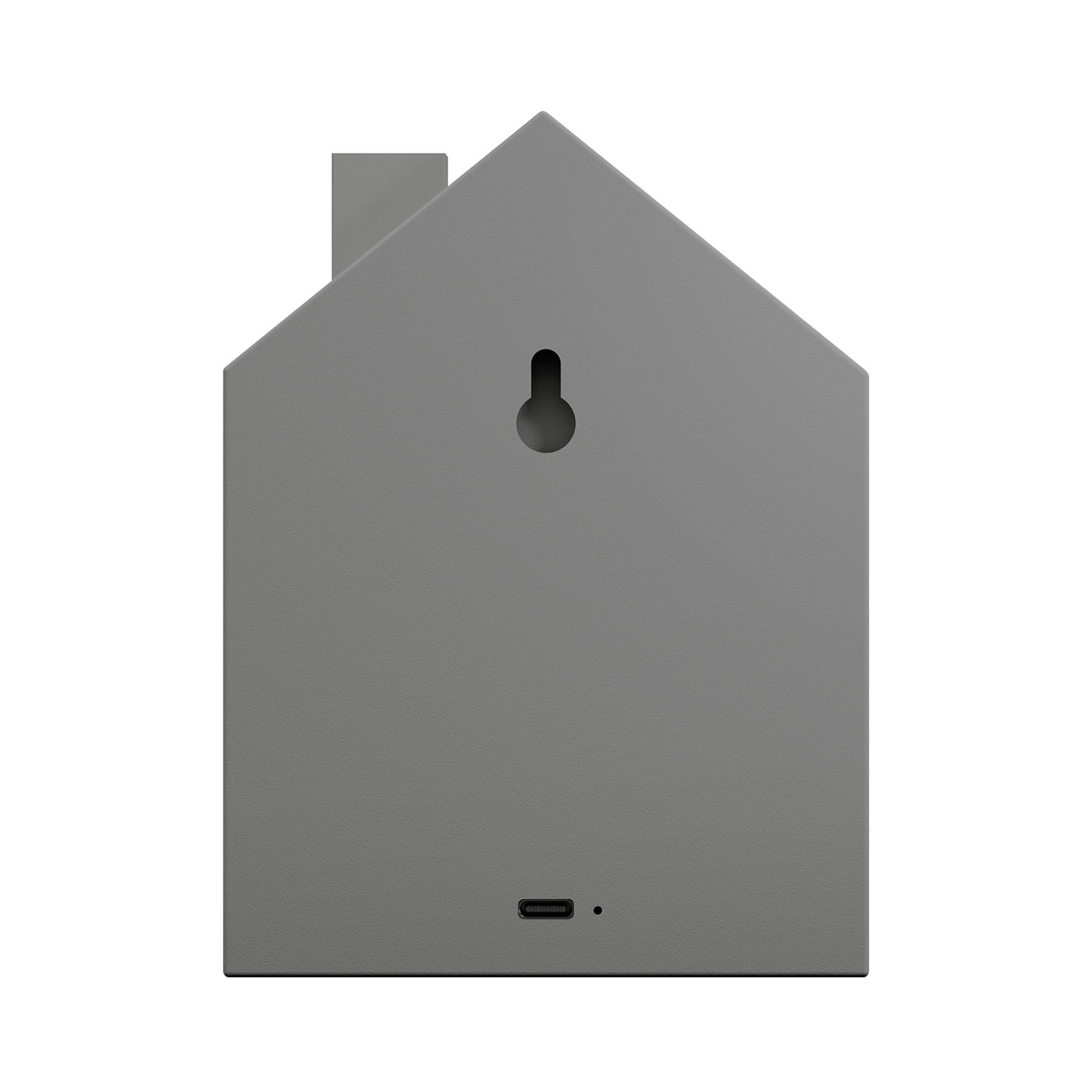 Back of the grey Sompex Lumicasa table lamp with its wall mount and USB-C port