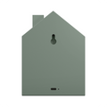 Back of the olive green Sompex Lumicasa table lamp with its wall mount and USB-C port