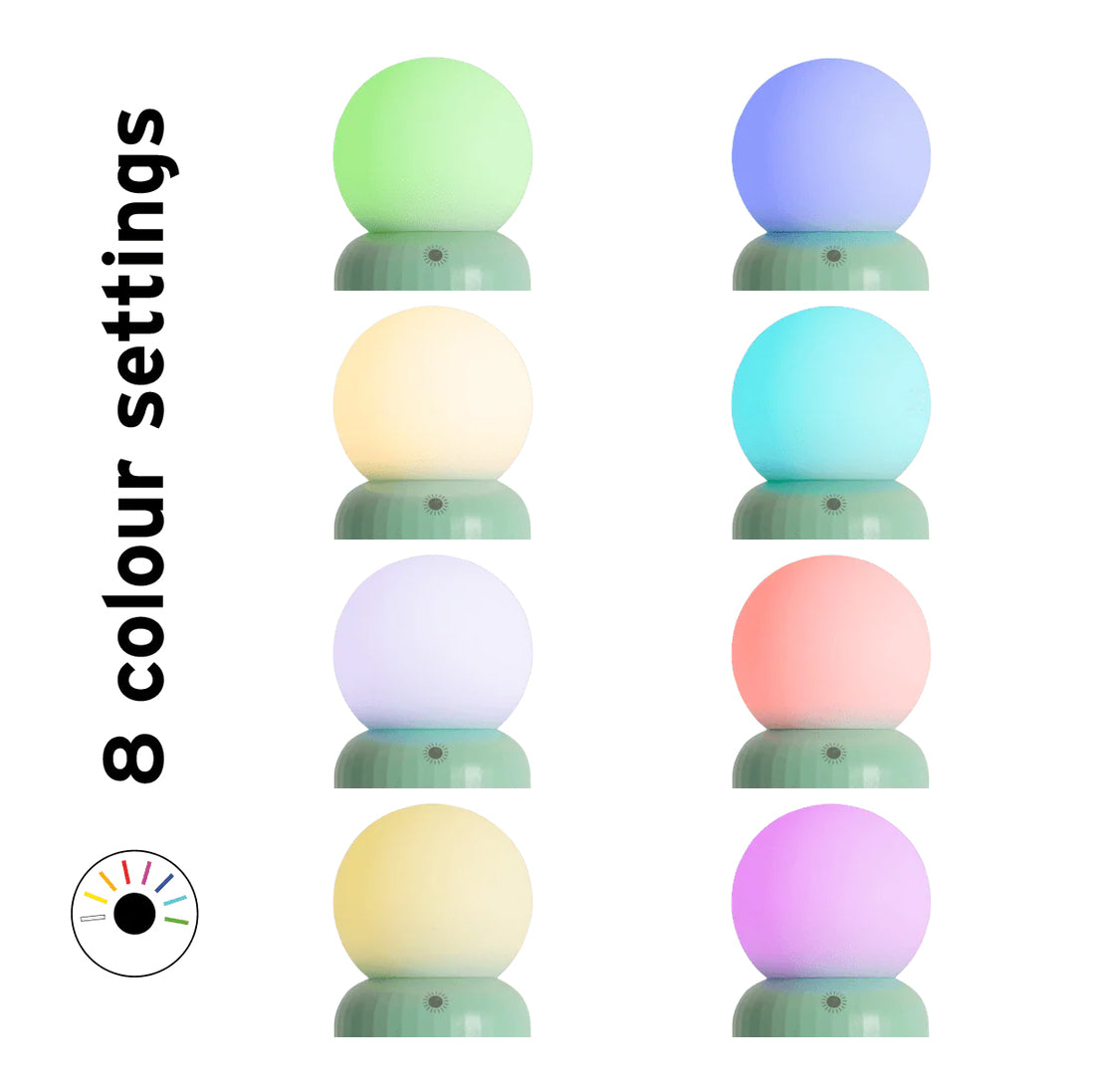 Mini Lamp Mintgroen│Lund London│art. 7537│8 verschillende kleuren licht