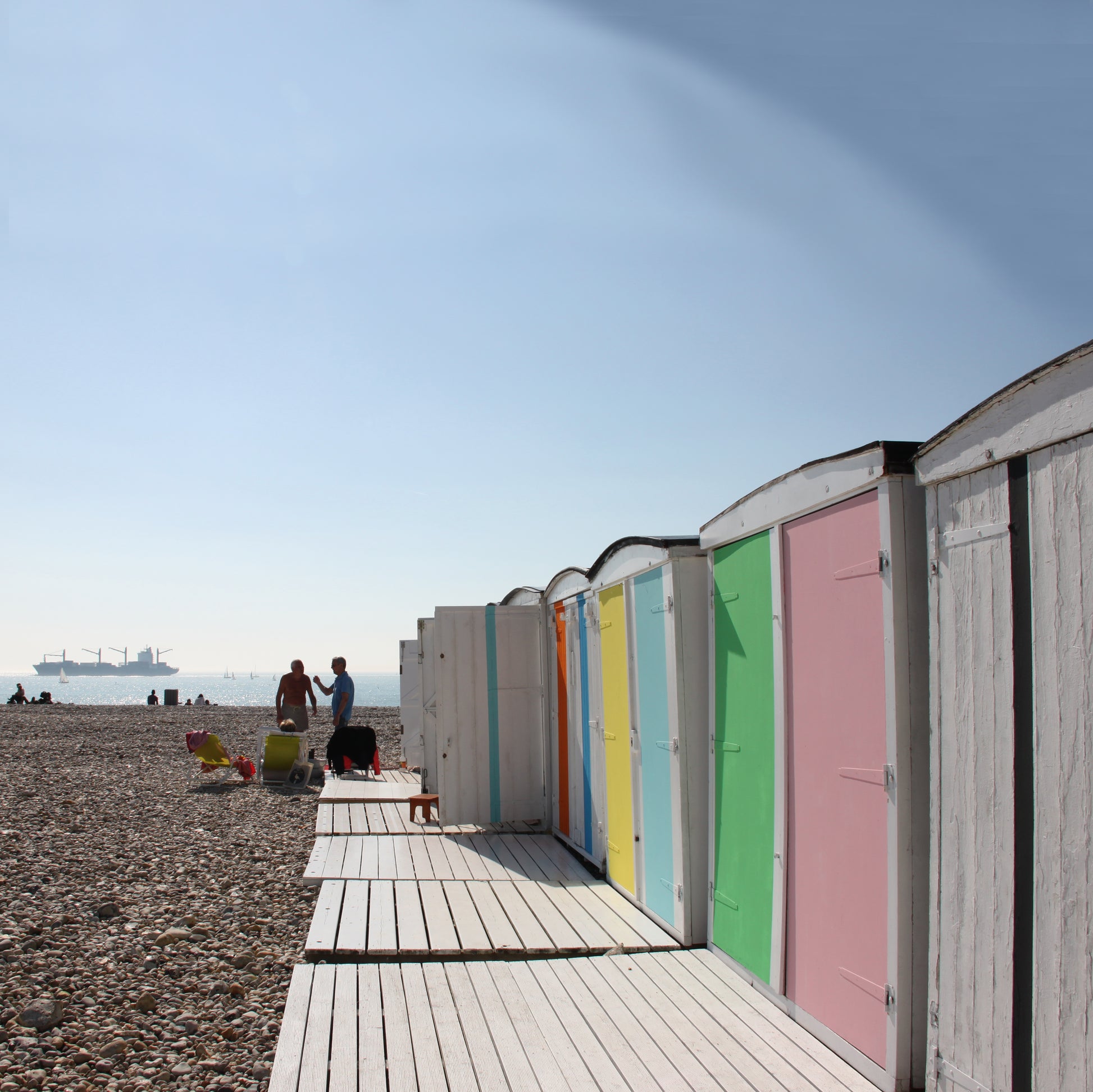 Gastendoekjes Martens & Martens Suite702│art. MMTTSET30PIRBBR│kunstproject "Colors on the Beach" strandhuisjes