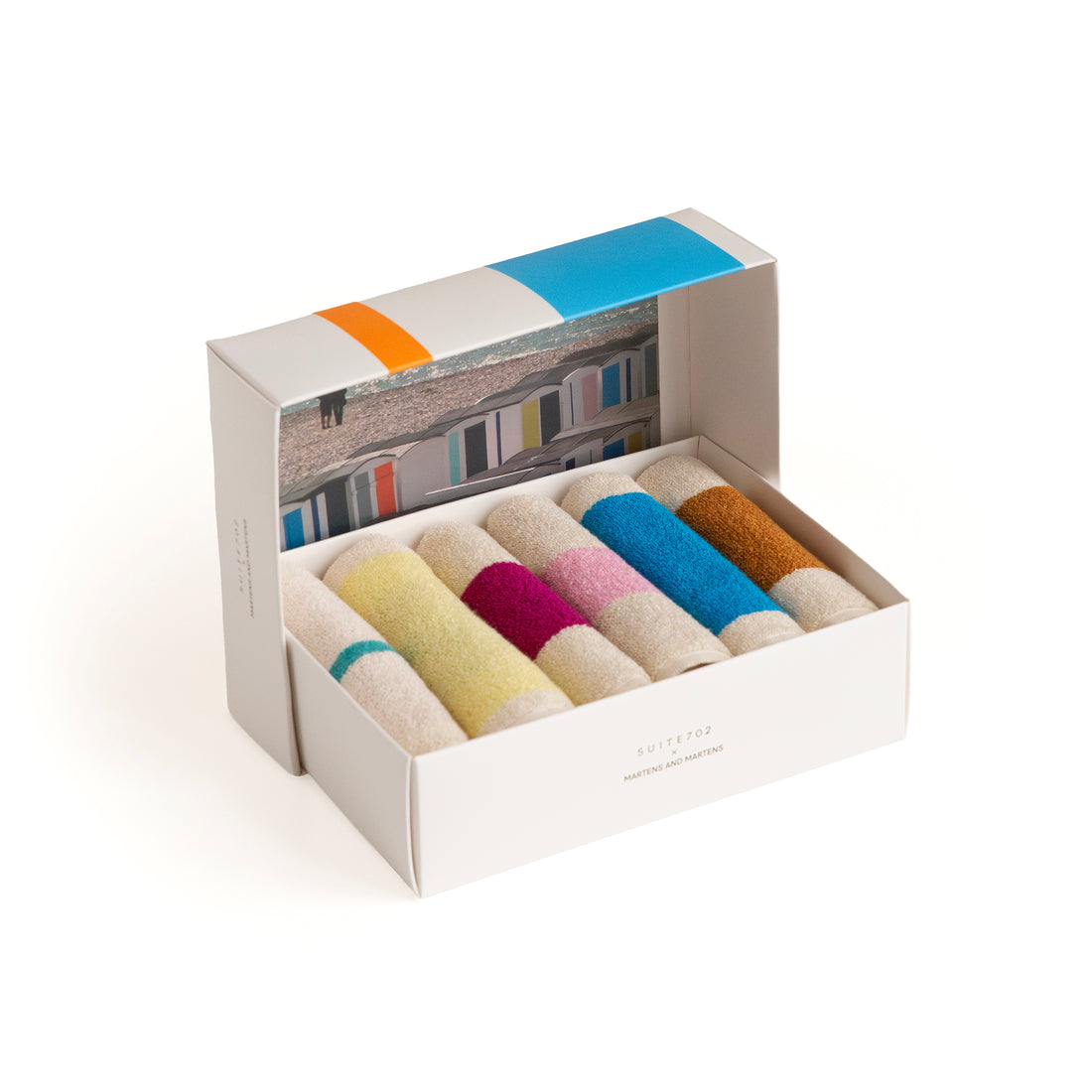 Gastendoekjes Martens & Martens Gift Set van 6 stuks in doos met rechtopstaande deksel