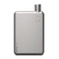 Memobottle A5 Stainless Steel Satin - vooraanzicht met witte achtergrond.
