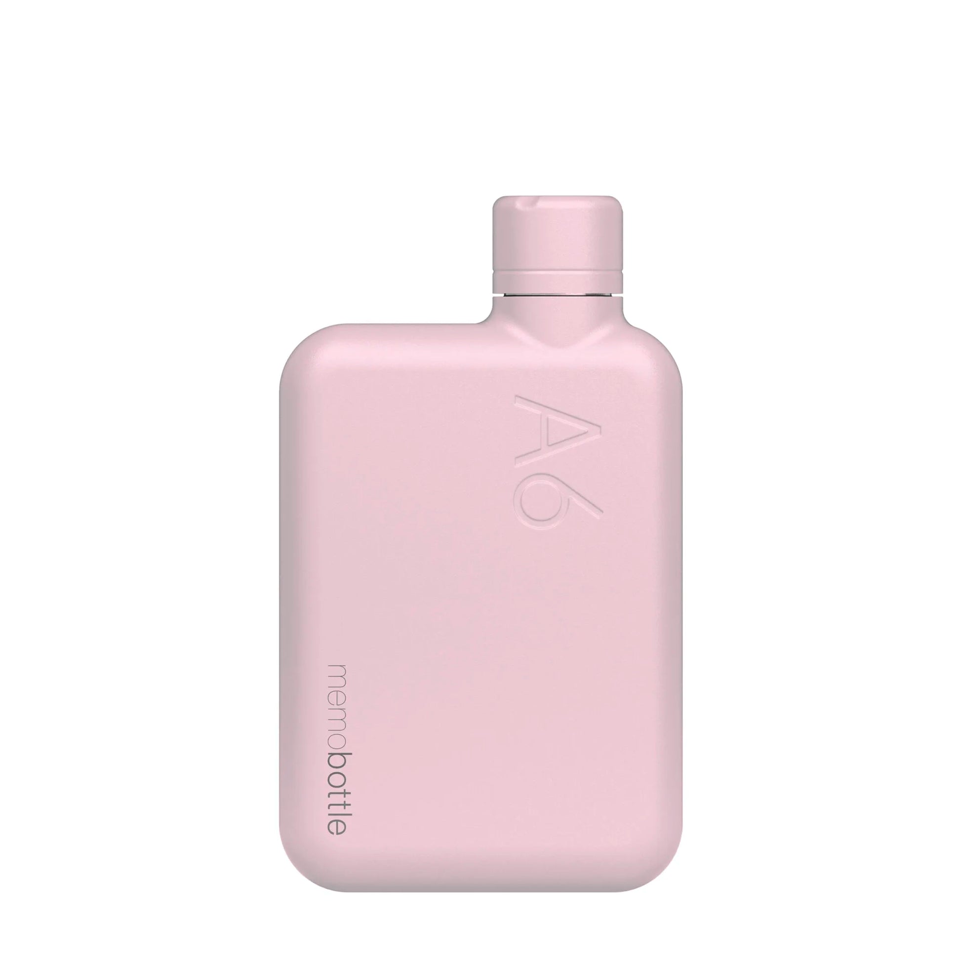 Memobottle Waterfles Steel Roze - vooraanzicht met witte achtergrond.