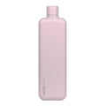 Memobottle Slim flat stainless steel water bottle in pink, front view on a white background.