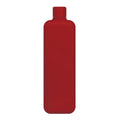 Memobottle Slim platte waterfles van RVS in rood, vooraanzicht op witte achtergrond.