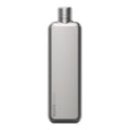 Memobottle Platte Waterfles Slim RVS Slim Satin - vooraanzicht met witte achtergrond.