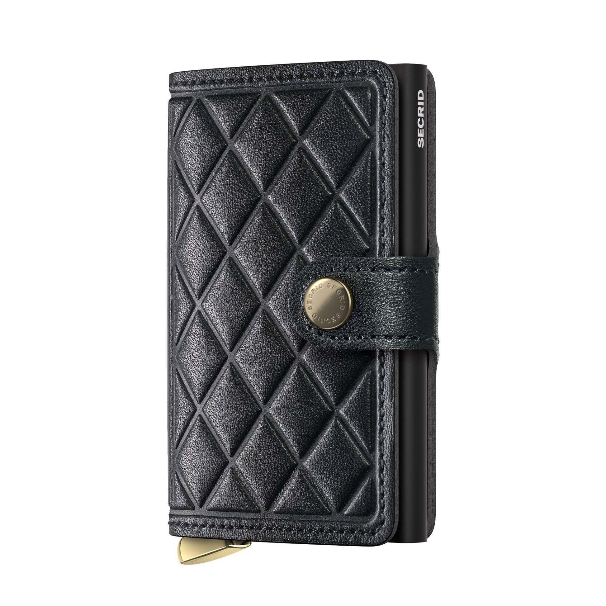 Secrid Miniwallet Emboss Diamond│art. MED-BLACK│vooraanzicht