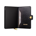 Secrid Miniwallet Emboss Diamond│art. MED-BLACK│half geopend