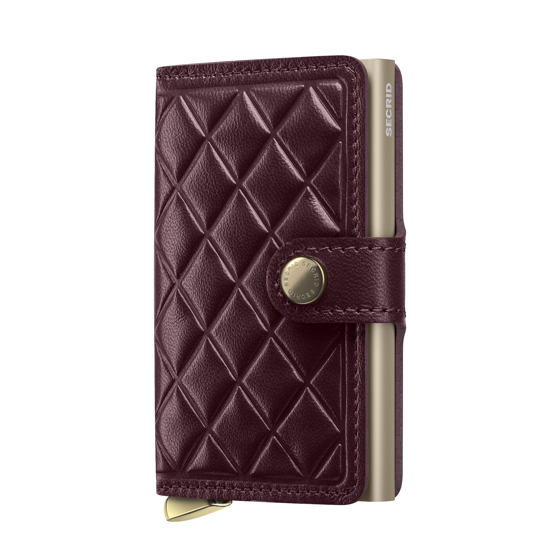 Secrid Miniwallet Emboss Diamond│art. MED-BORDEAUX│vooraanzicht