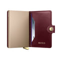 Secrid Miniwallet Emboss Diamond│art. MED-BORDEAUX│half open