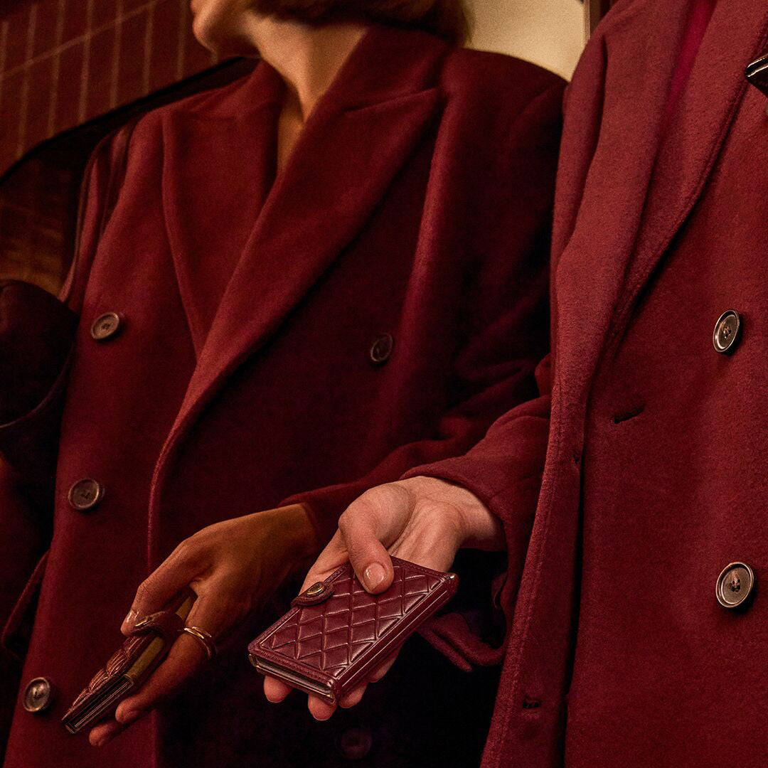 Secrid Miniwallet Emboss Diamond│art. MED-BORDEAUX│vooraanzicht