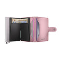 Secrid Miniwallet Emboss Diamond│art. MED-ROSE│geopend met contant geld