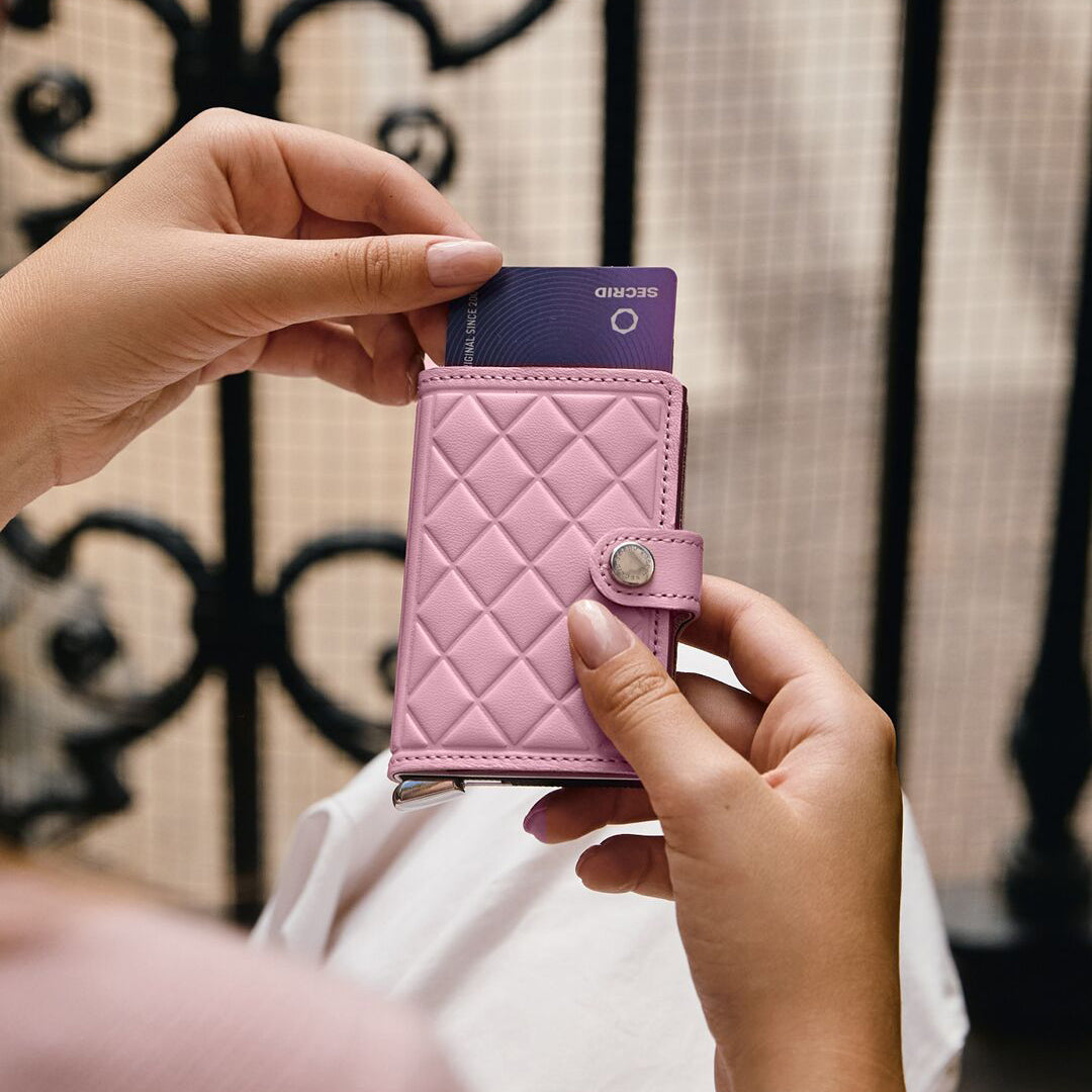 Secrid Miniwallet Emboss Diamond│art. MED-ROSE│vooraanzicht