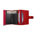 Secrid Miniwallet Emboss Diamond│art. MED-RED│geopend met contant geld