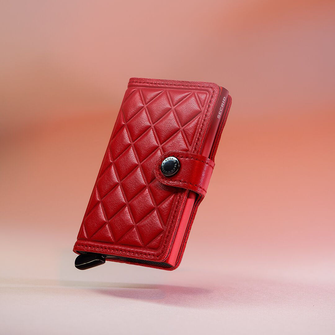 Secrid Miniwallet Emboss Diamond│art. MED-RED│zwevend