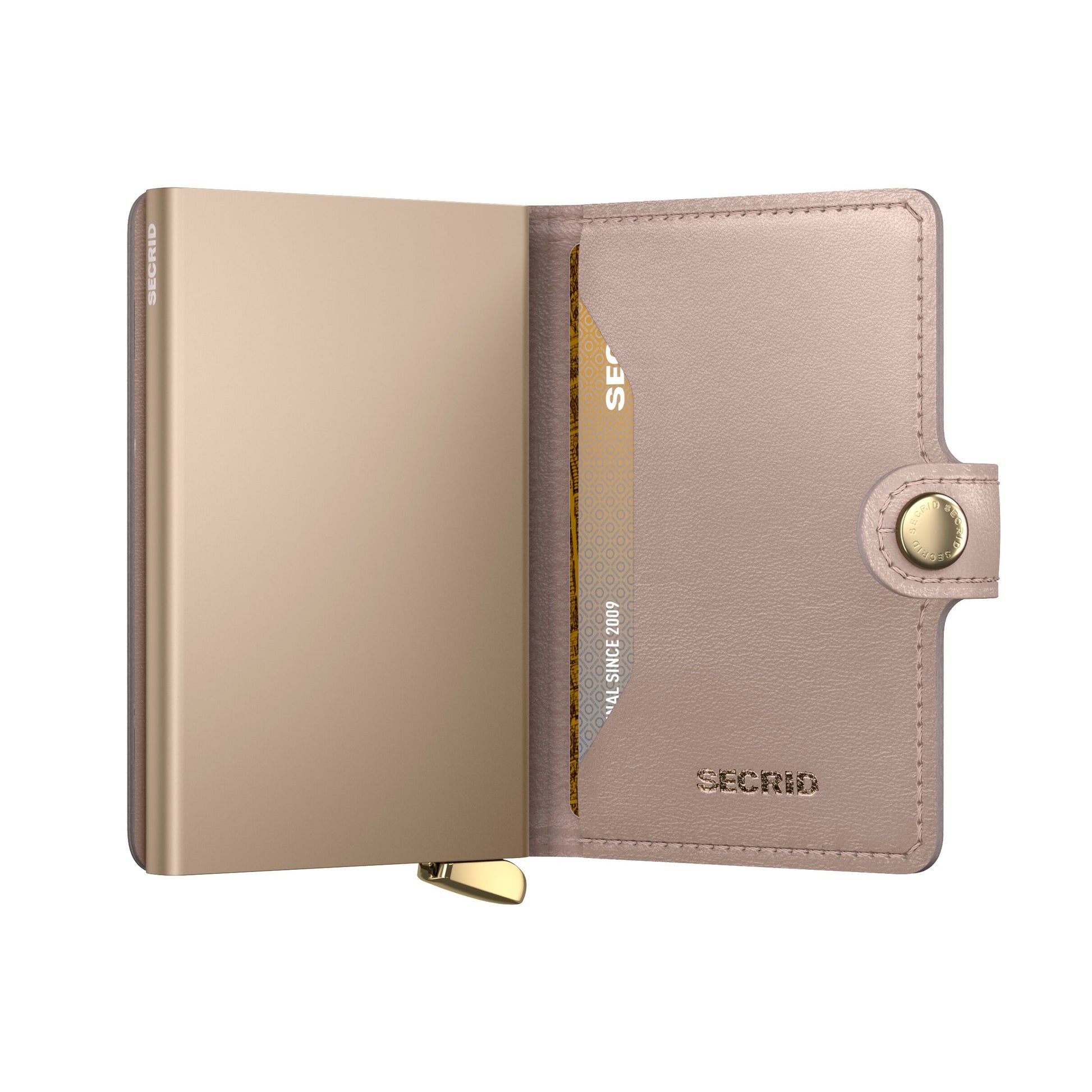 Secrid Miniwallet Emboss Diamond│art. MED-CHALK│half geopend