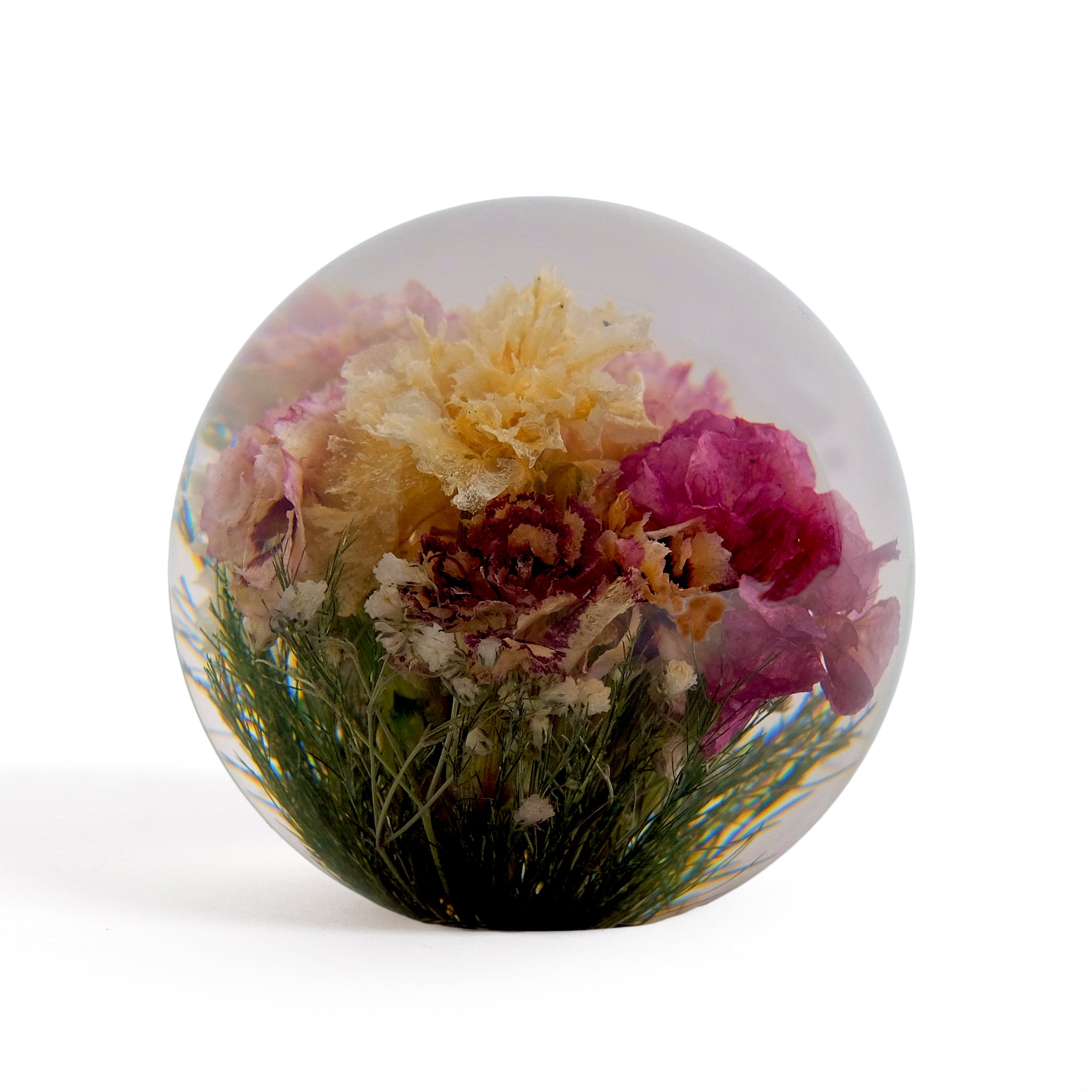 Mixed Flora Paperweight Large│Presse-Papier│Hafod Grange│voorkant met witte achtergrond