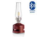 MoriMori LED-Lantern & Bluetooth Speaker Lumi Wine Red│Buitenverlichting│art. FLS-2012-SR│voorkant met witte achtergrond en Bluetooth Speaker teken