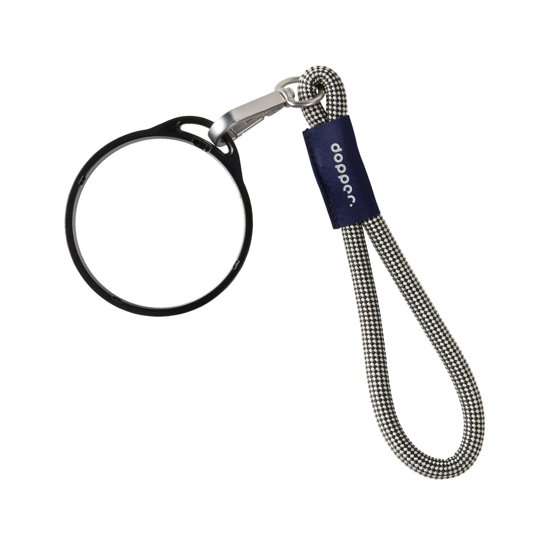 Dopper Wrist Cord for Travel Mug Black & Sandy Black│vooraanzicht met witte achtergrond