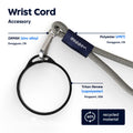 Dopper Wrist Cord for Travel Mug Black & Sandy Black - bovenaanzicht met vermelding materialen