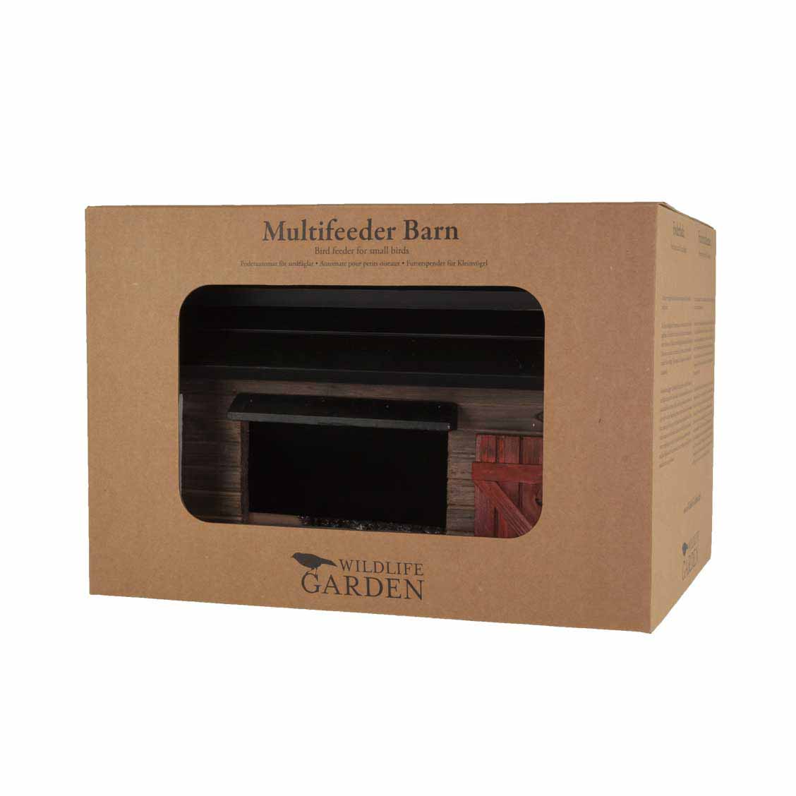 Multifeeder Schuur Bruin│Voederhuis Vogels│Wildlife garden art. WG220│verpakking