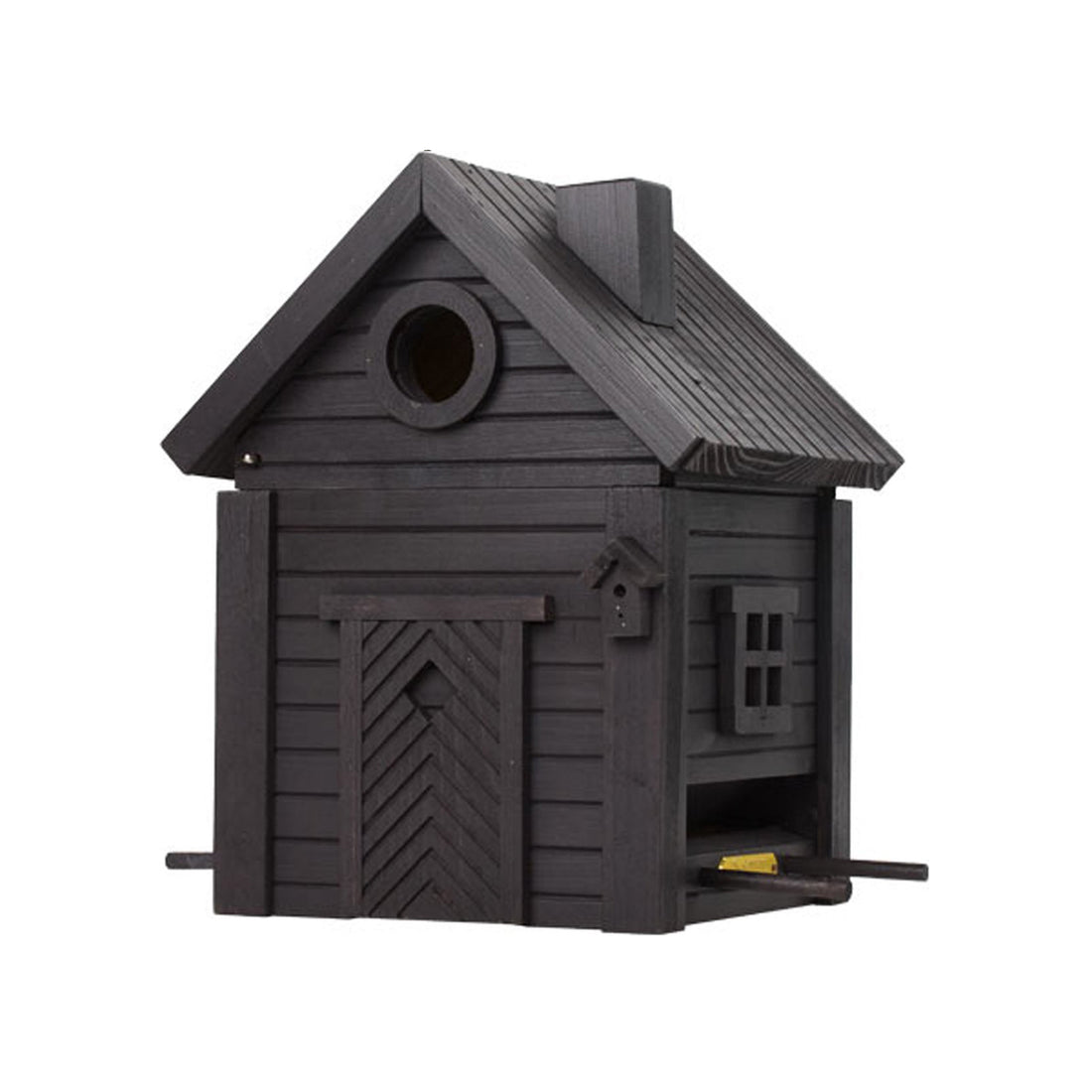 Multiholk Carbon Black Vogelhuis│Wildlife Garden│art. WG1127│vooraanzicht schuin met witte achtergrond