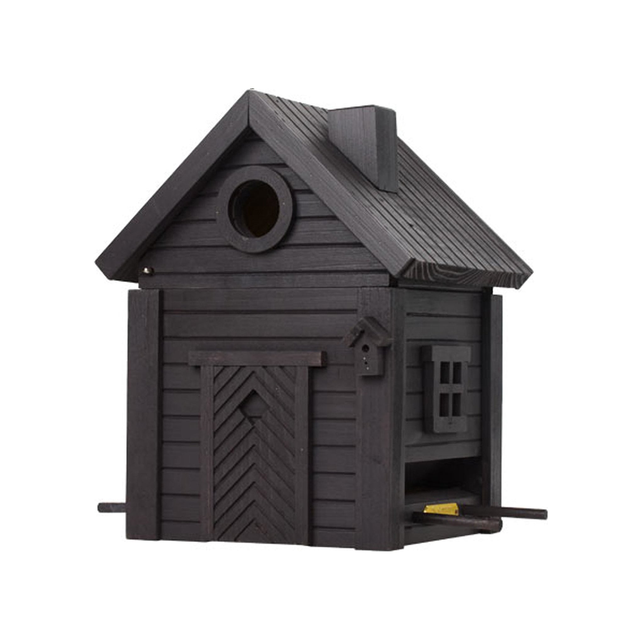 Multiholk Carbon Black Vogelhuis│Wildlife Garden│art. WG1127│vooraanzicht schuin met witte achtergrond