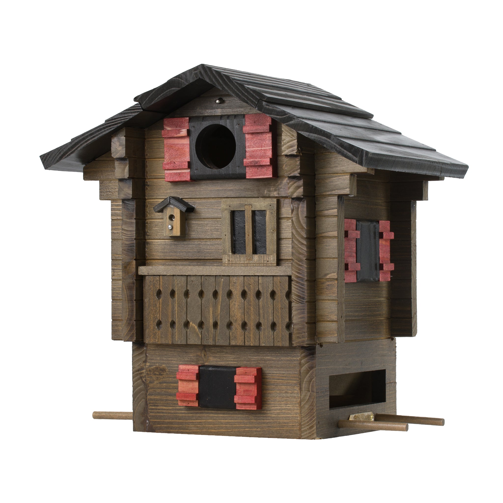 Multiholk Berghut Vogelhuisje│art. WG215│Wildlife Garden│vooraanzicht schuin met witte achtergrond