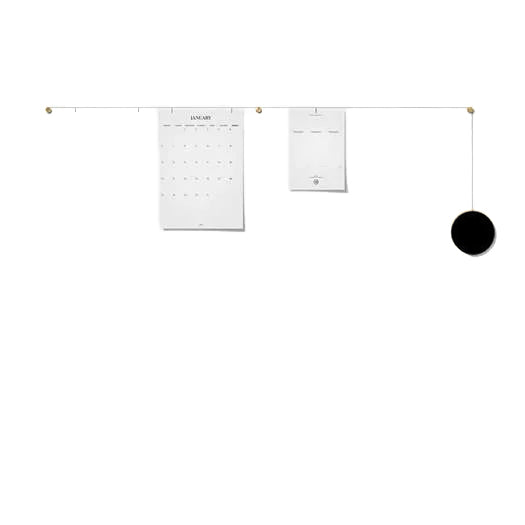 My Spot Memohouder en Wall Organizer│Menu│Zwart│art. 8110539│met witte achtergrond en kalender aan touw