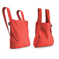 Shopper- und Rucksack-Version nebeneinander in Rot