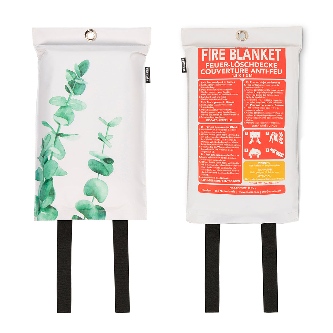 Blusdeken Eucalyptus Naaais│Fire Blanket│art. FB01EUC│voor- en achterkant