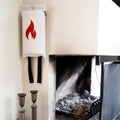 Blusdeken Fames Naaais│art. FB01FLA│op wand naast open haard