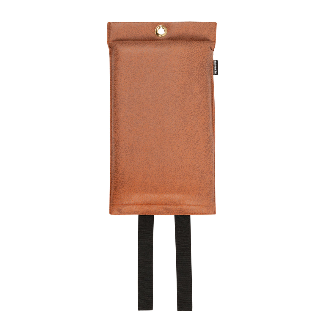 Blusdeken Vegan Cognac Naaais│Fire Blanket kunstleer│art. FB02COG│voorkant met witte achtergrond