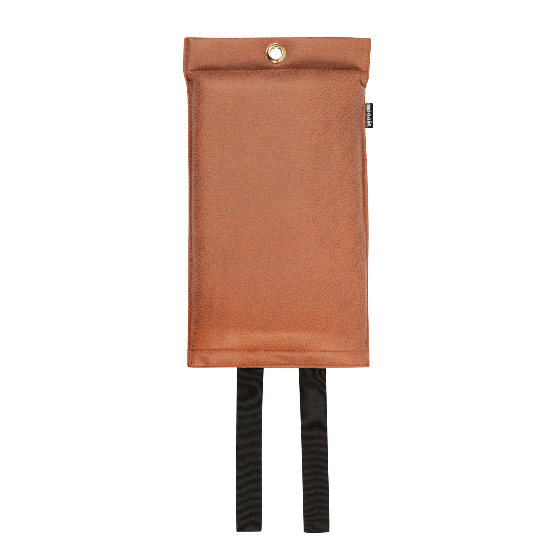 Blusdeken Vegan Cognac Naaais│Fire Blanket kunstleer│art. FB02COG│voorkant met witte achtergrond
