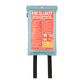 Blusdeken Wijn Naaais│Fire Blanket│art. FB01DAW│achterkant met gebruiksaanwijzing