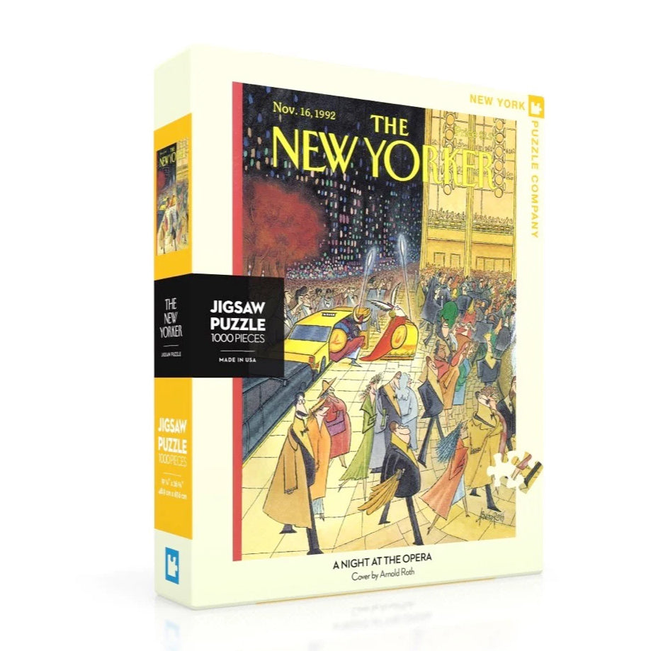 Puzzel A Night at the opera│1000 pcs│New York Puzzle Company│art. NPZNY1956│vooraanzicht schuin verpakking met schaduw